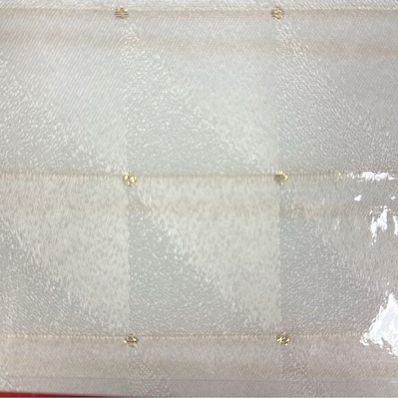 Wegmans Jem White Gold Metallic Polka Ombré Squares Oblong Holiday Tablecloth - Picture 6 of 11